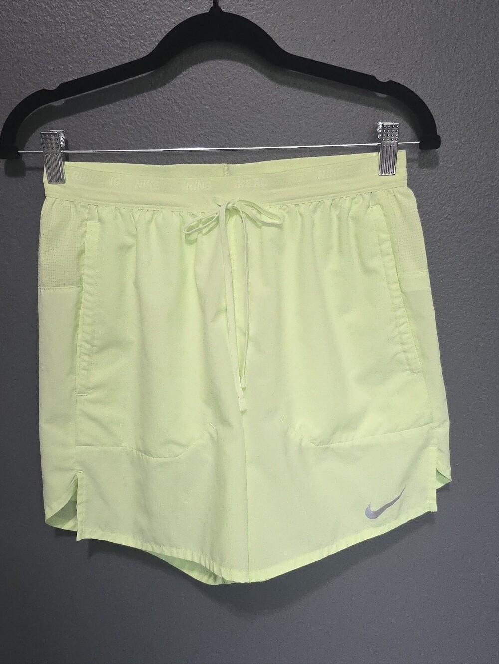 Nike Stride Running Neon Yellow Shorts